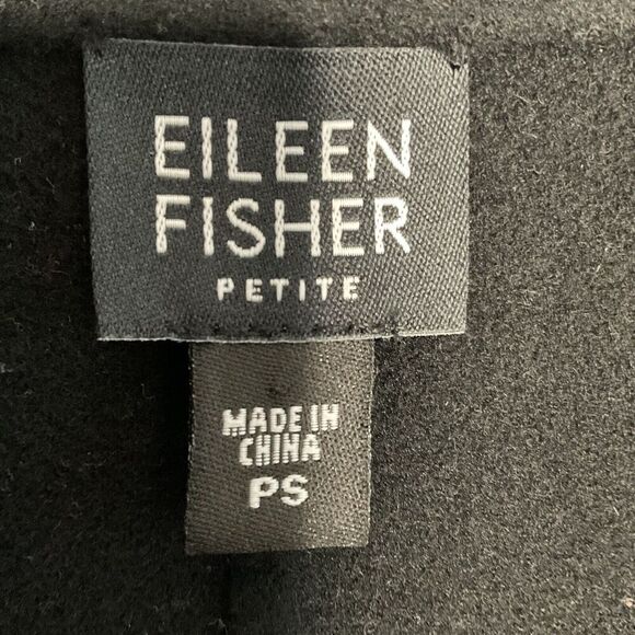 EILEEN FISHER Cardigan Small Petite SP‎ Women’s Open Blazer Draped Wool Cashmere - Picture 6 of 9